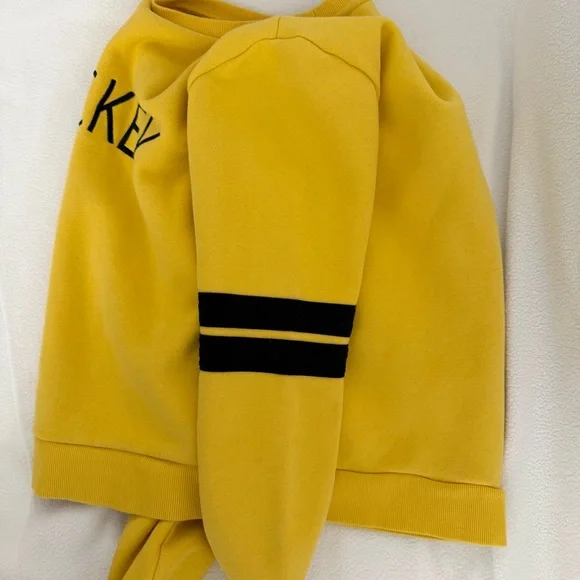 Disney Parks Mickey Sweatshirt Yellow Size Medium Unisex Graphic Embroidery - Picture 11 of 11